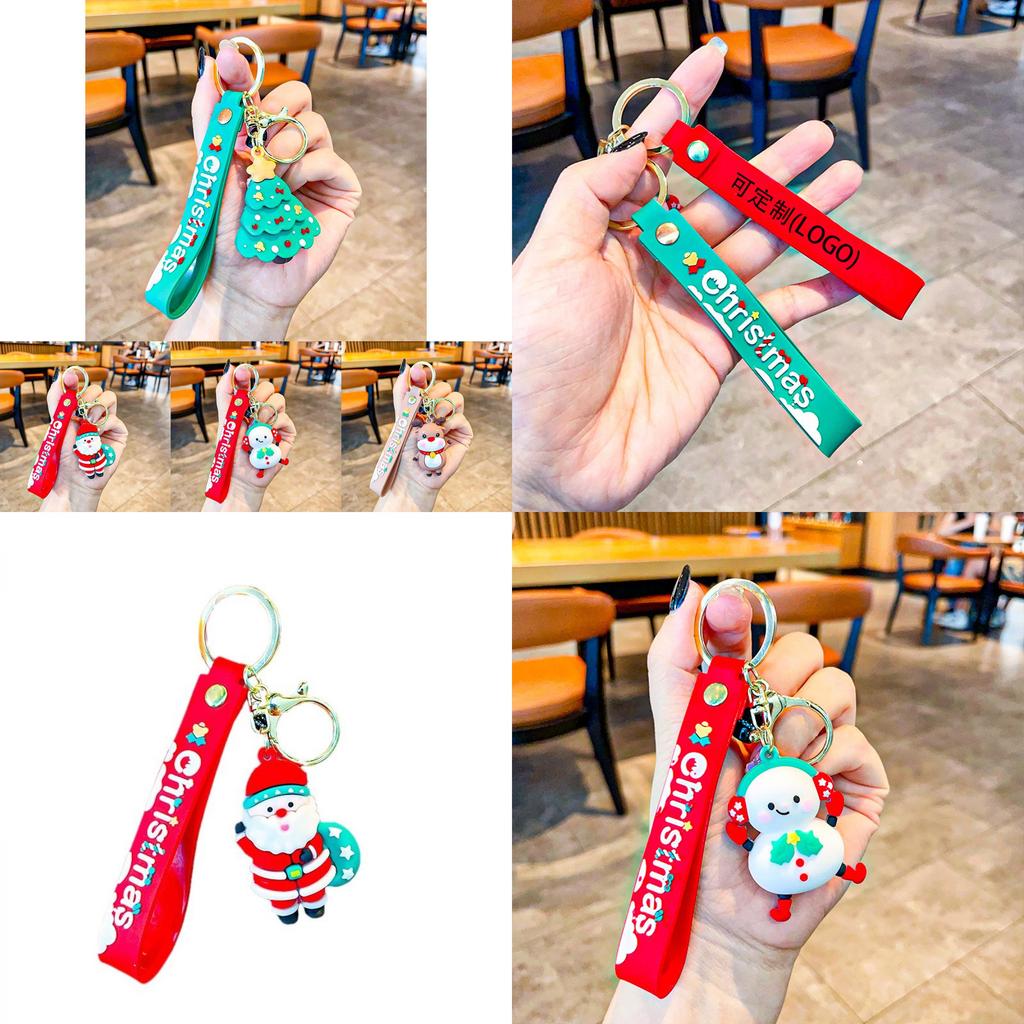 Adorable Christmas Santa Keychain Cute Acrylic Keyring Perfect For Holiday Gifts