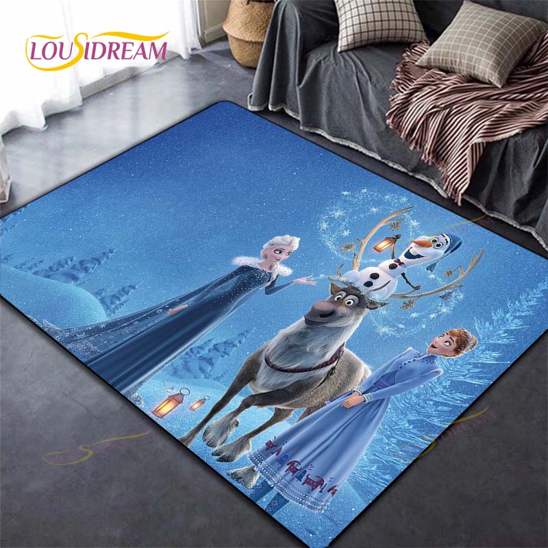 Frozen Carpet Anime Rug Kids Carpets Living Room Tea Table Mats Bedroom Rug Washable Floor Mats Household Area Mat Cute Rug
