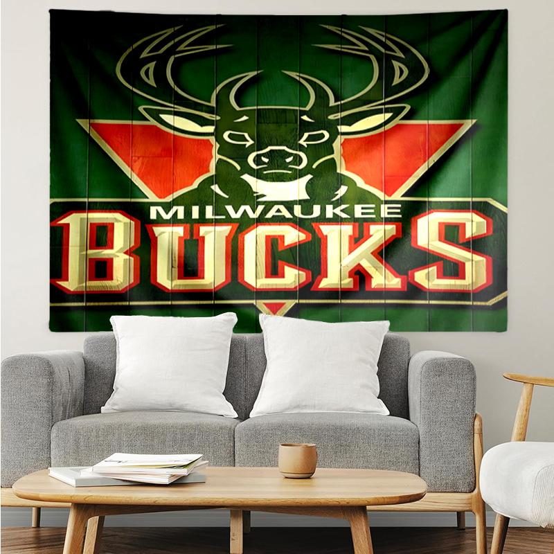 1PC Bucks Team Logo Artwork Quick-Dry Tapestry, Unique Design Tapestry, Suitable for Bedroom,Livingroom, Playroom,Heartwarming Holiday Gifts