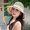 Handmade Weave Crochet Hat Summer Fisherman Caps Fashion Straw Bucket Cap  Girls