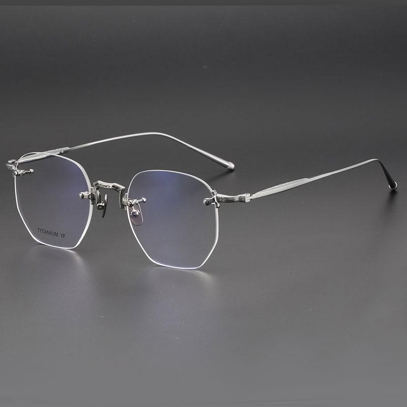 Japanese Style Pure Titanium Retro Eyeglasses Frame
