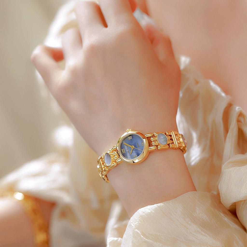 NEW Women's Watch Natural Black Gold Abalone Coloured Shell Bracelet Watches Fashion Small Dial Ladies Dress Quartz Wristwatches