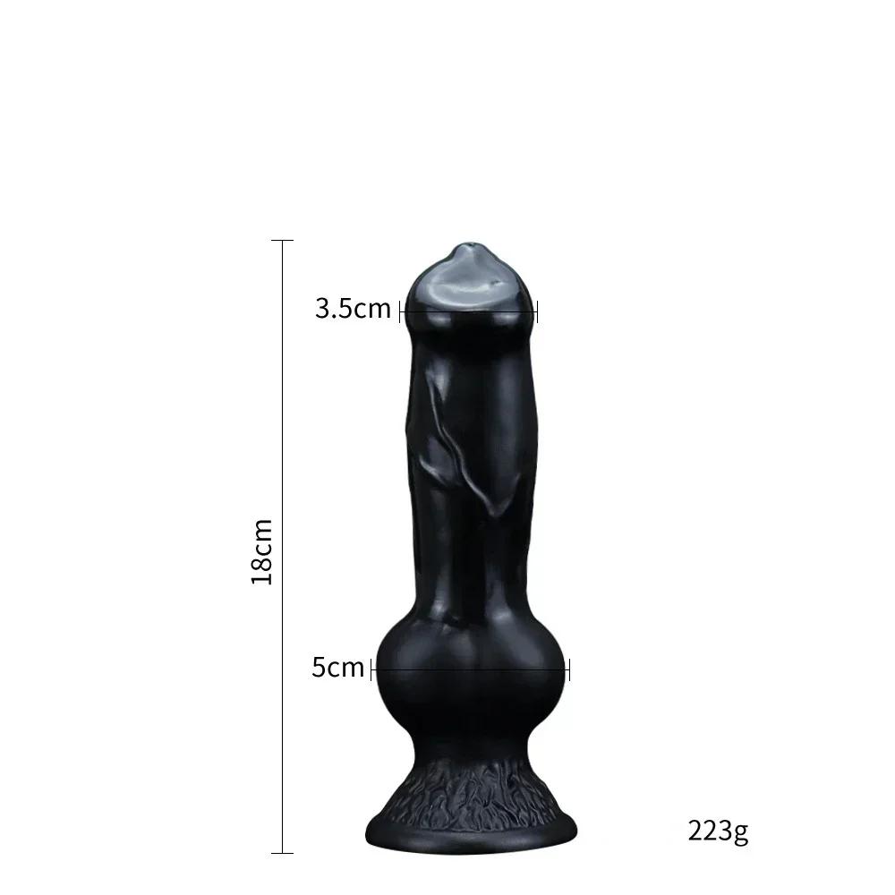 Realista Enorme Dildo de Perro Plug Anal Con Ventosa Silicona Plug Grande para Trasero Masajeador de Próstata Juguetes Sexuales para Adultos para Hombres Mujeres