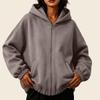 Dames hoodie met rits en zakken voor casual dagelijks gebruik