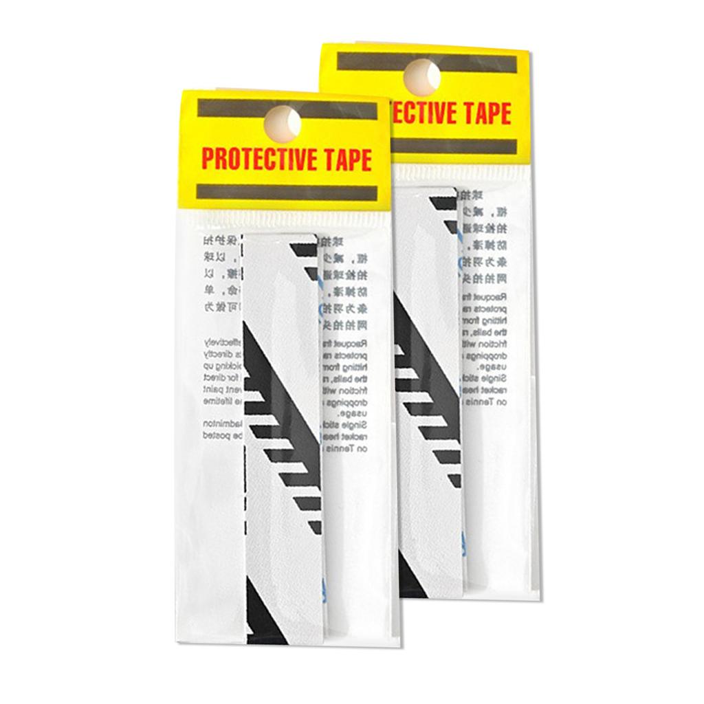 2Pcs Rackets Head Sticker Tennis Rackets Paddle Head Protections Tape Replacement Sports Racquet Head Edge Guard