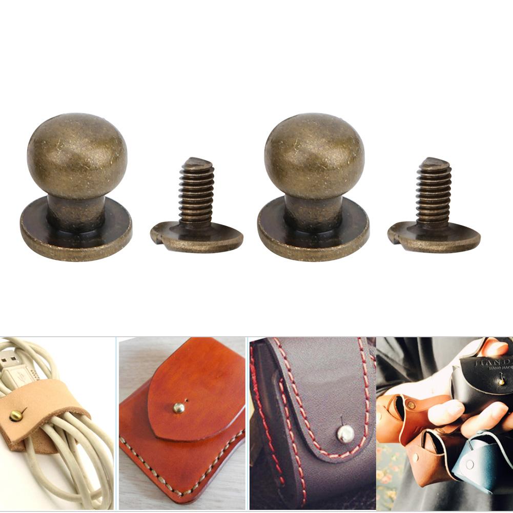 20 STÜCKE 9 x 8mm DIY Kupfernieten Rundkopf Nippelniete Tasche Schuhe Zubehör für Leder