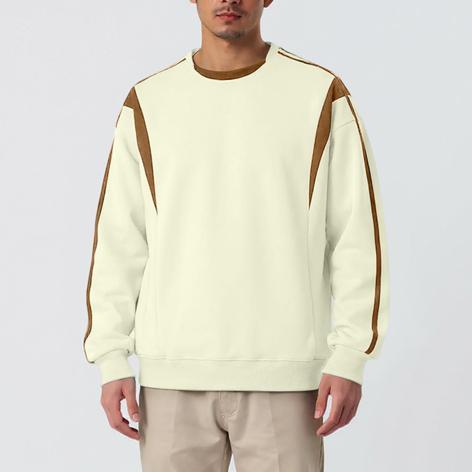 

Men s Hoodie Loose Casual Long Sleeved Round Neck L