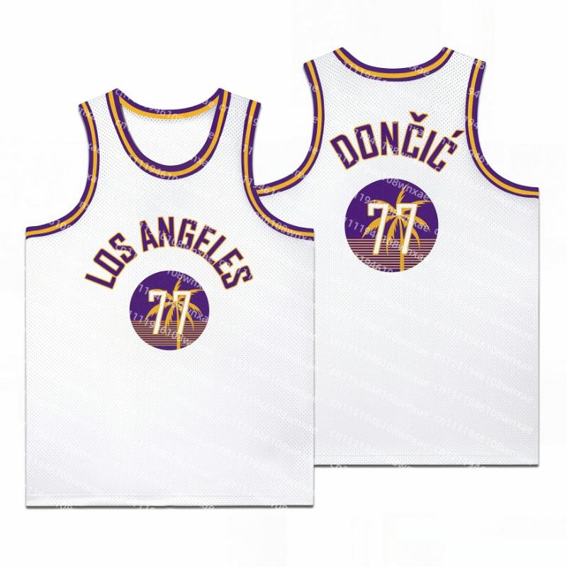 Children's Men's LA Coconut Tree NO.24 Graphic Basketball Quick-drying Crewneck Vest Sleeveless Basketball Sports Jersey