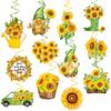 Themed Sunflower Creative Paper Flower Spiral Pendant Party Decoration Props