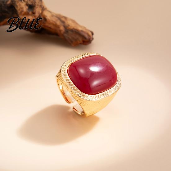 Vintage Style Ring/Earrings Women Ring/Earrings with Large Square Stone Retro
