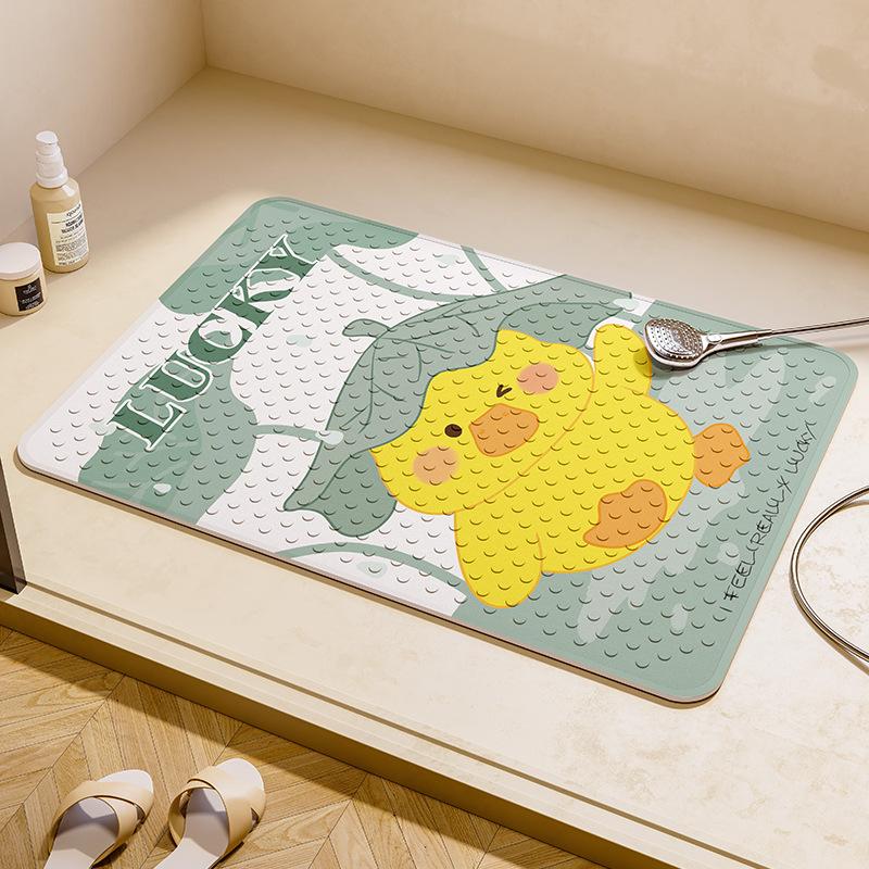 Fun Cartoon Bathing Anti-slip Suction Cup Floor Mat for Children Elderly Pregnant Women  Bathroom  Bathing Anti-slip Suction Cup