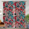 Graffiti Art Modern Living Room Curtains for Camera Tulle for Bedroom Home Interior Curtains 2 Pieces Halloween Decoration Child
