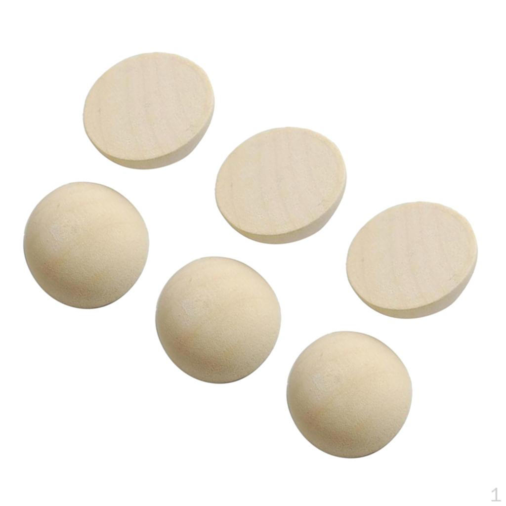 Balls,Unfinished Half Wooden Balls, Mini Hemisphere, Craft Balls for DIY Projects, Kids Arts