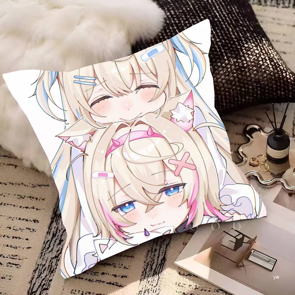 Anime Game FUWAMOCO Pillow Case Fashion Square Pillowcase Bedroom Sofa Room Ins Decoration Leisure