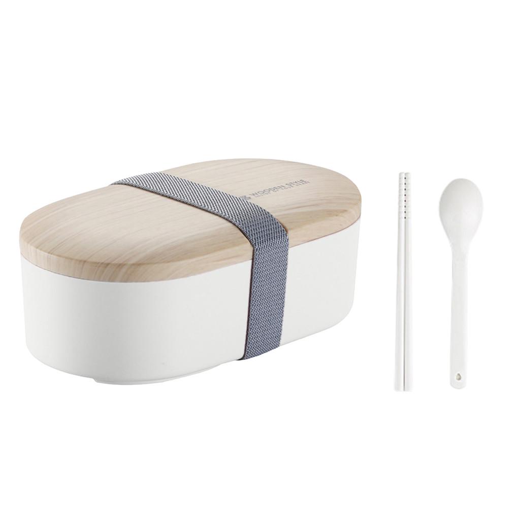 Microwave Lunch Box Japanese Wood Bento Box Single Layer Container Storage New