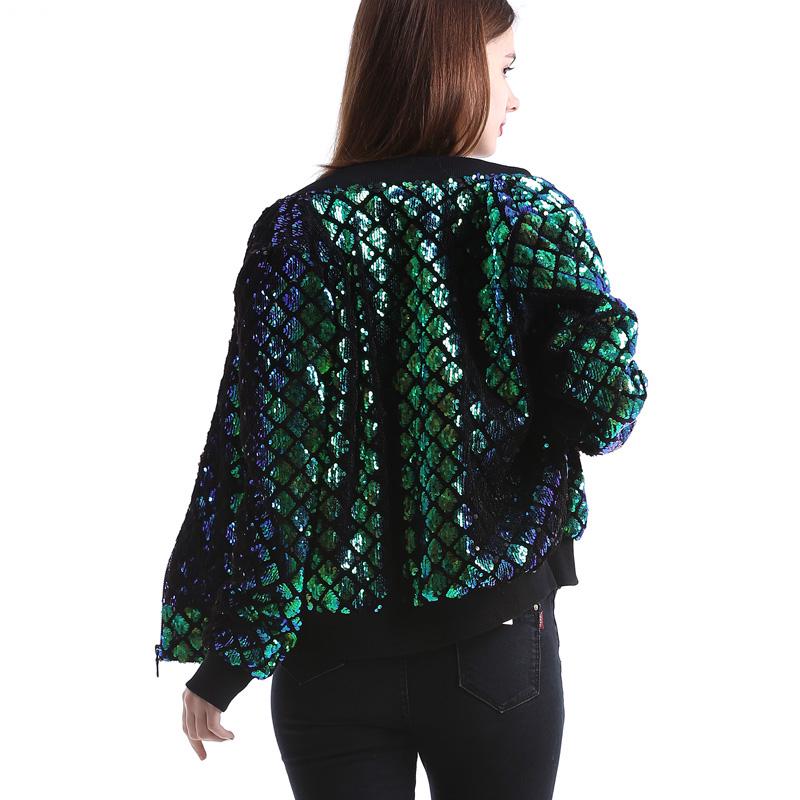 green sequin jacket womens