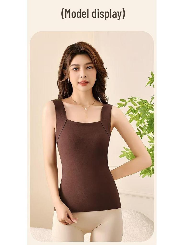 Women's Slim Fit Reversible German Velvet Vest with Chest Pad - Autumn/Winter Base Layer