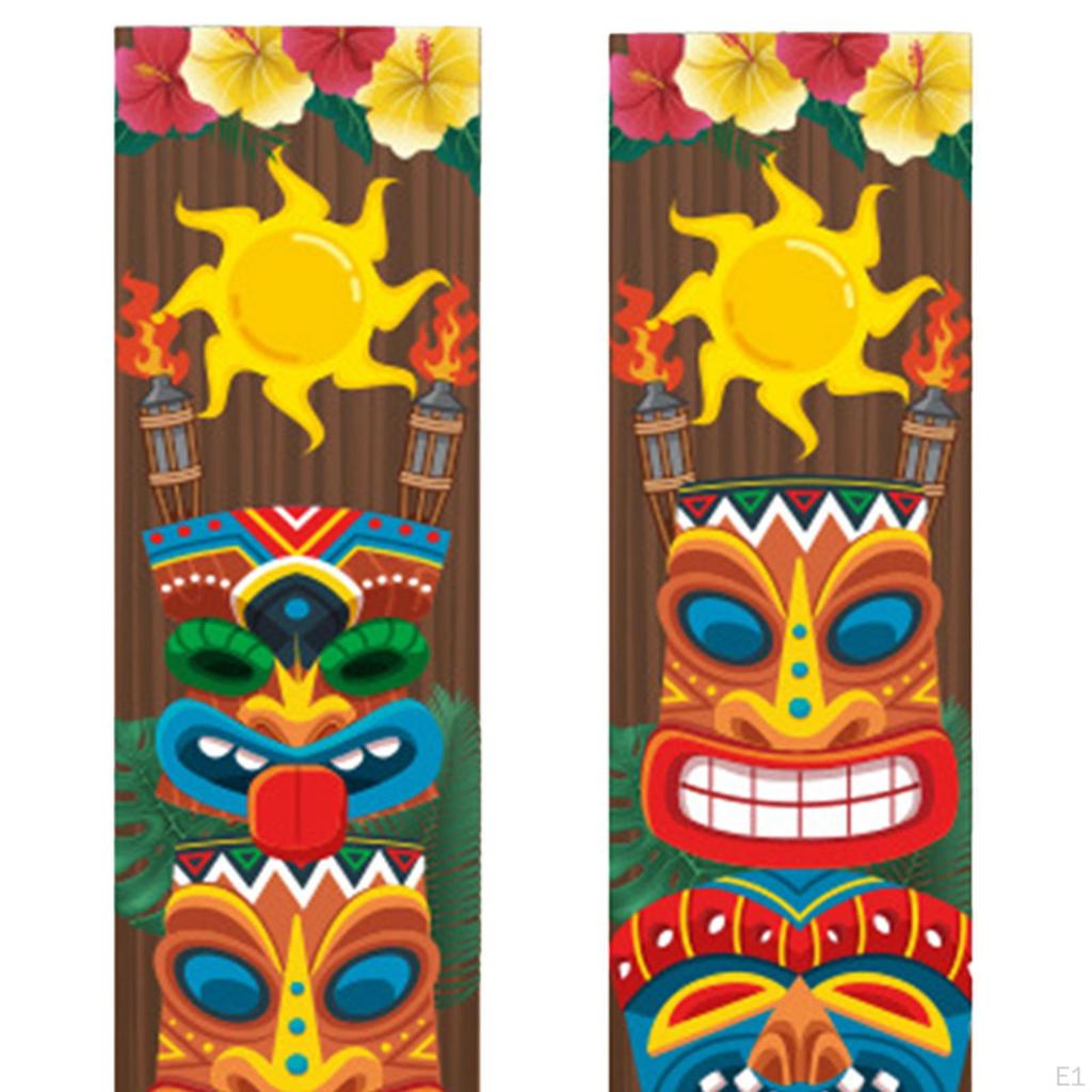 Door Banner Luau Party Decoration Tropical Porch Sign for Hawaiian Wall