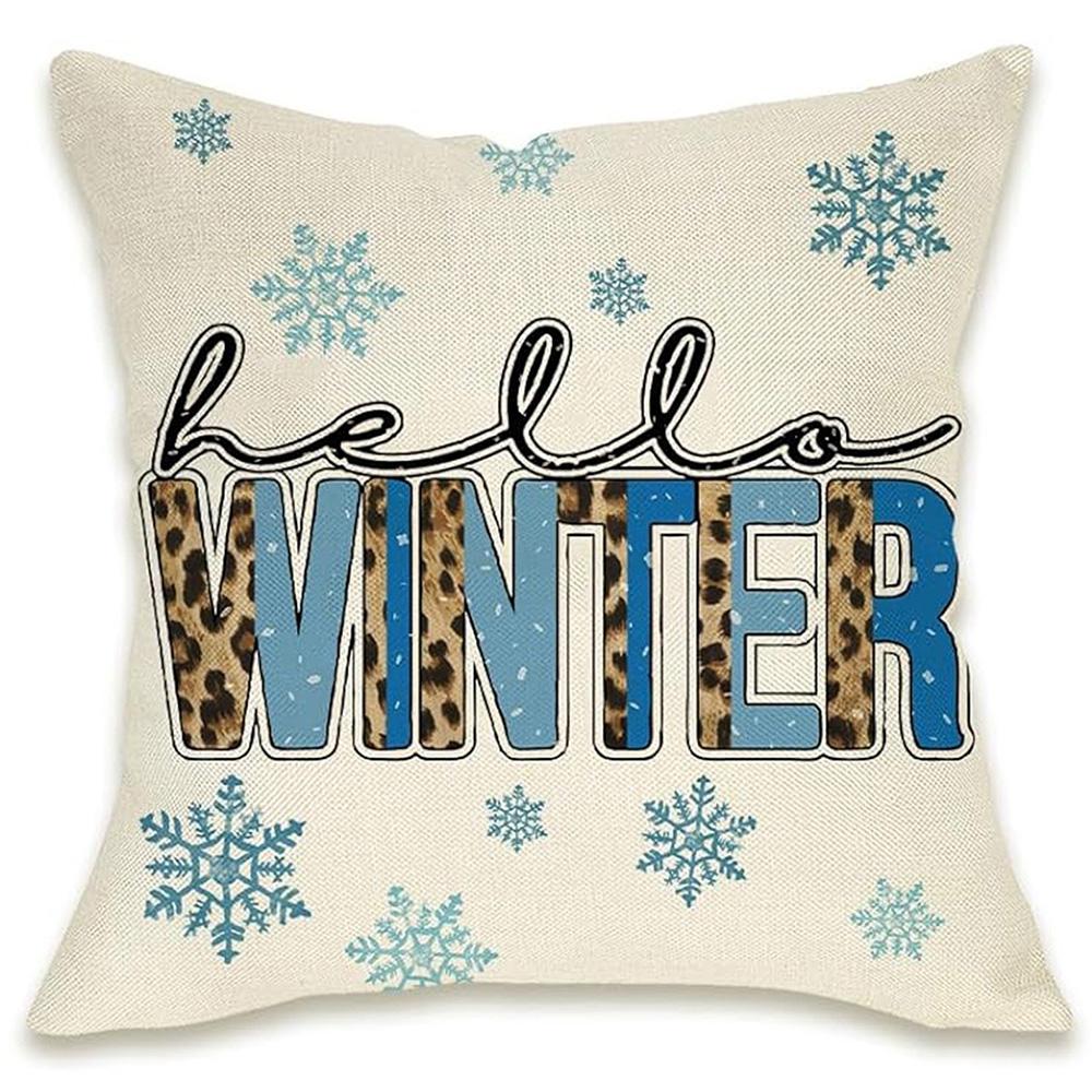 

Наволочки с рождественскими гномами: Уютные зимние дизайны - На улице холодно, привет ЗИМА, Пусть идет снег комната дом украшение 16x16Inch