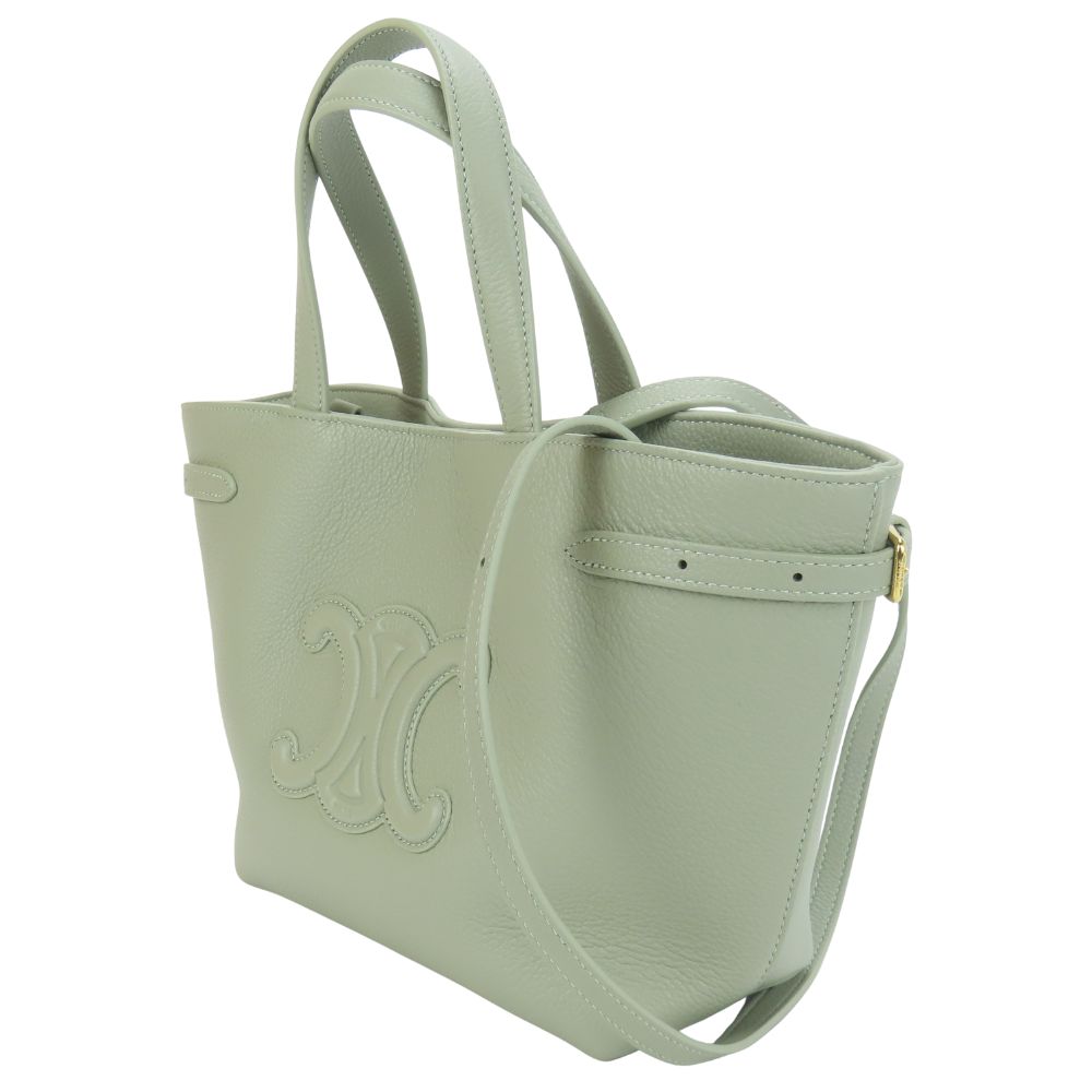 Used CELINE Handbag mini hippo Anais leather Light Clay Khaki Triomphe