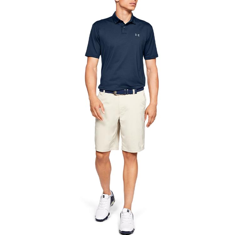 Under Armour Golf Sport Breathable Short Sleeve Polo Shirt Men Tops Academy-Blue 1342080-408