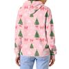 Women's Loose Comfortable Casual Fashion V-Neck Christmas Print Long Sleeve Hoodie
