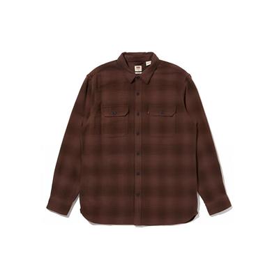 Levis Plaid Pocket Loose Long Sleeve Shirt Men Shirts Brown 19573-0172