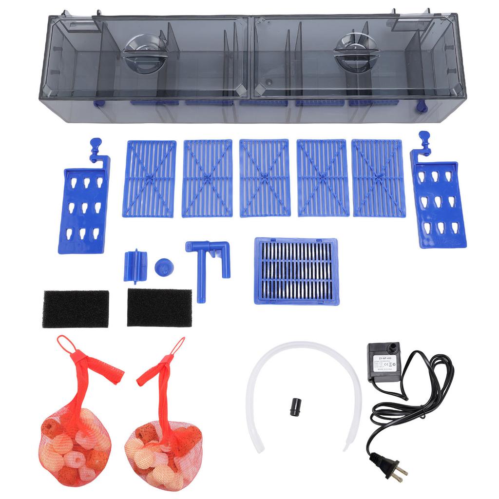 Hang On Aquarium Filter Progressive Filtering Hanging Waterfall Oxygenation Filter for 130L Fish Tank