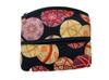 Uni Seni Made In Japan Futago Chirimen Japanese Pattern Tissue Pouch (0820-4) [Kotemari (small Ball) Pattern, Black]
