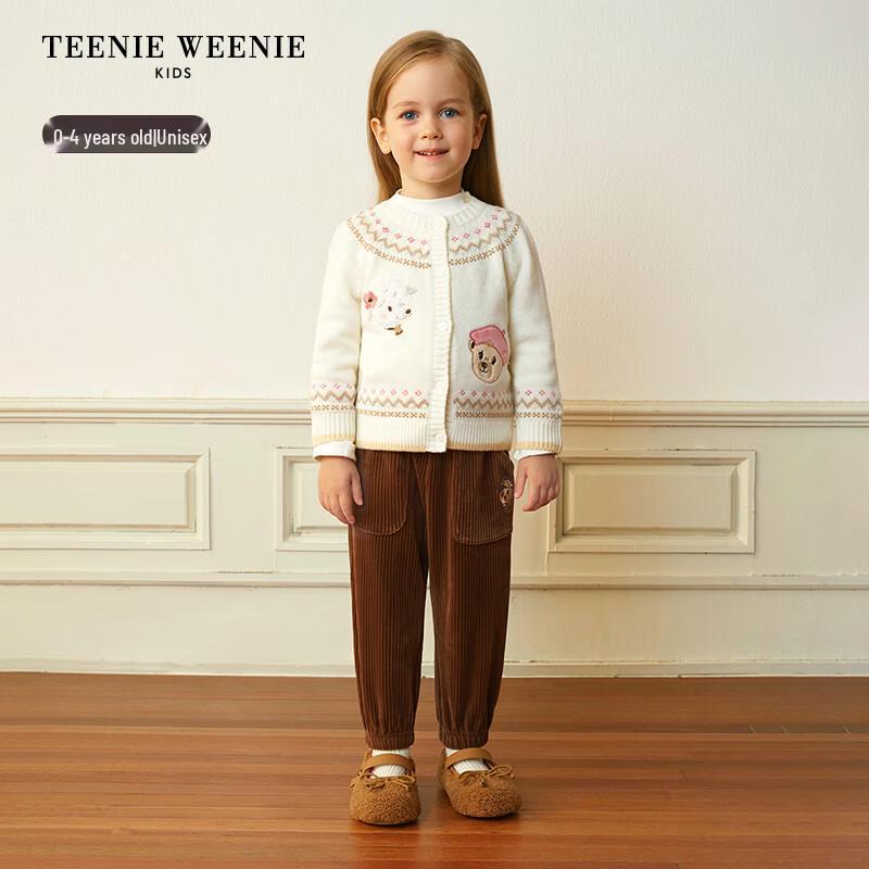 Teenie Weenie Kids 2025 A/W Fleece-lined Chenille Pants 100 cm