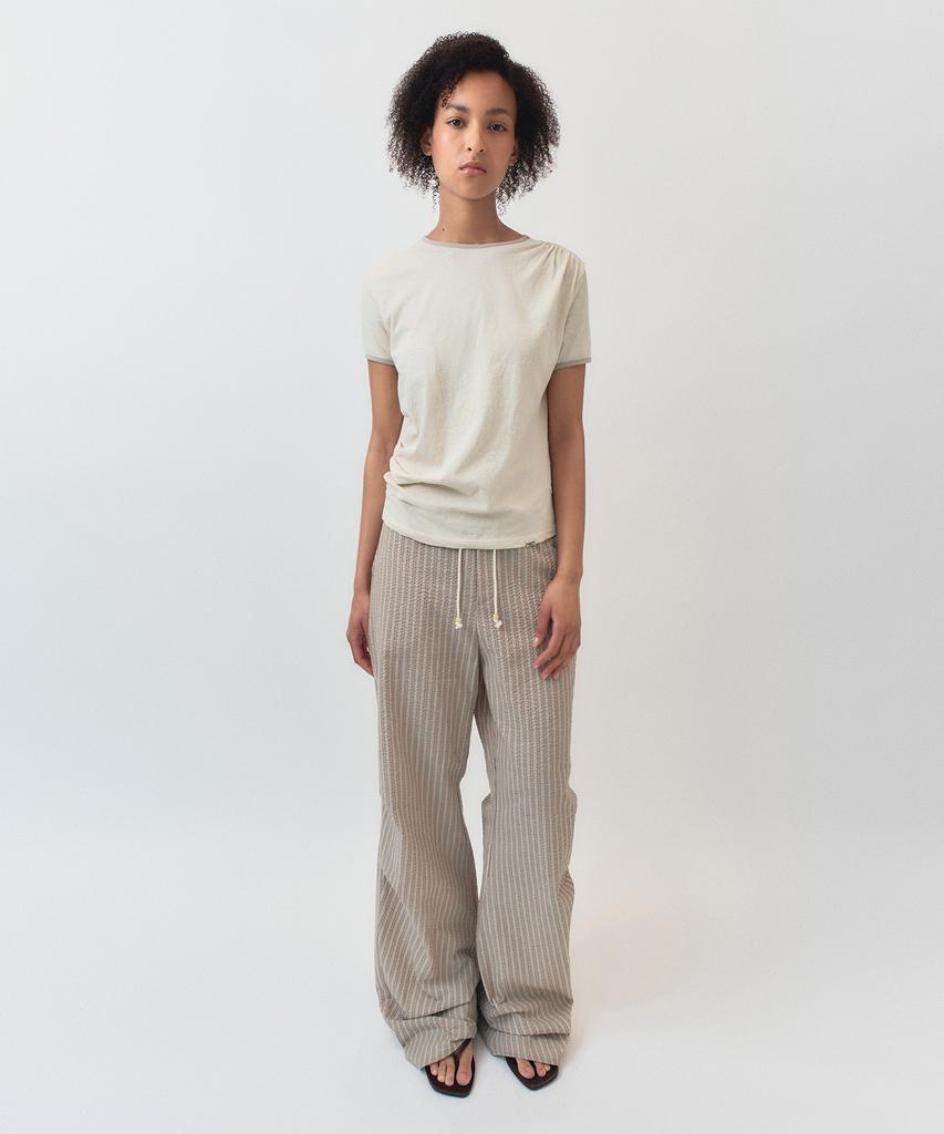 Simeteuligpeosenteu Shirring Ringer Top / Beige
