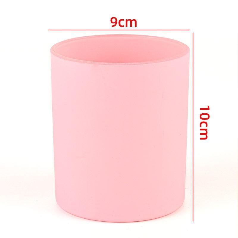 Colored Glass Aroma Candle Jar with Lid