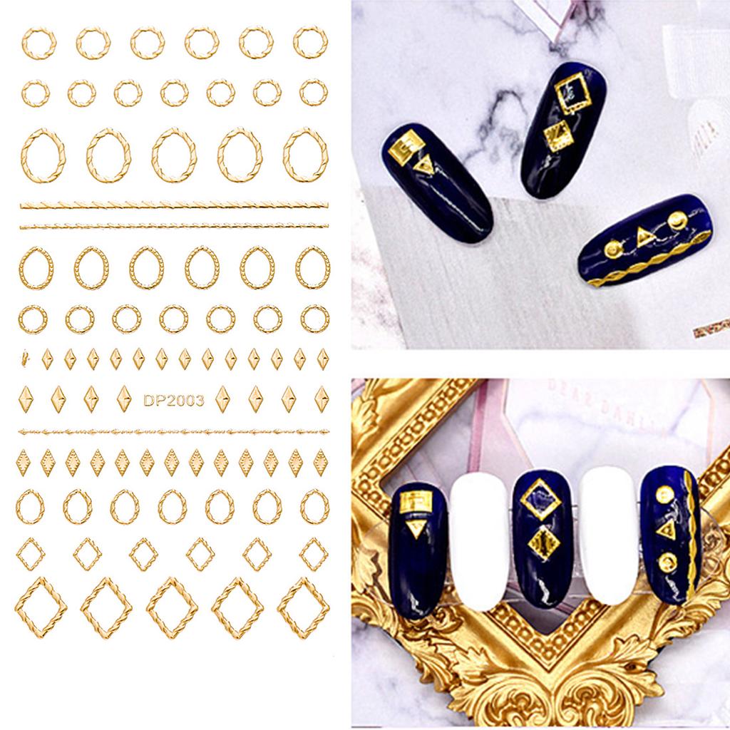 Nail Nail Sticker Decoration Geometry Style Geometry Shape Simple Nail Sticker For Women Beauty Health