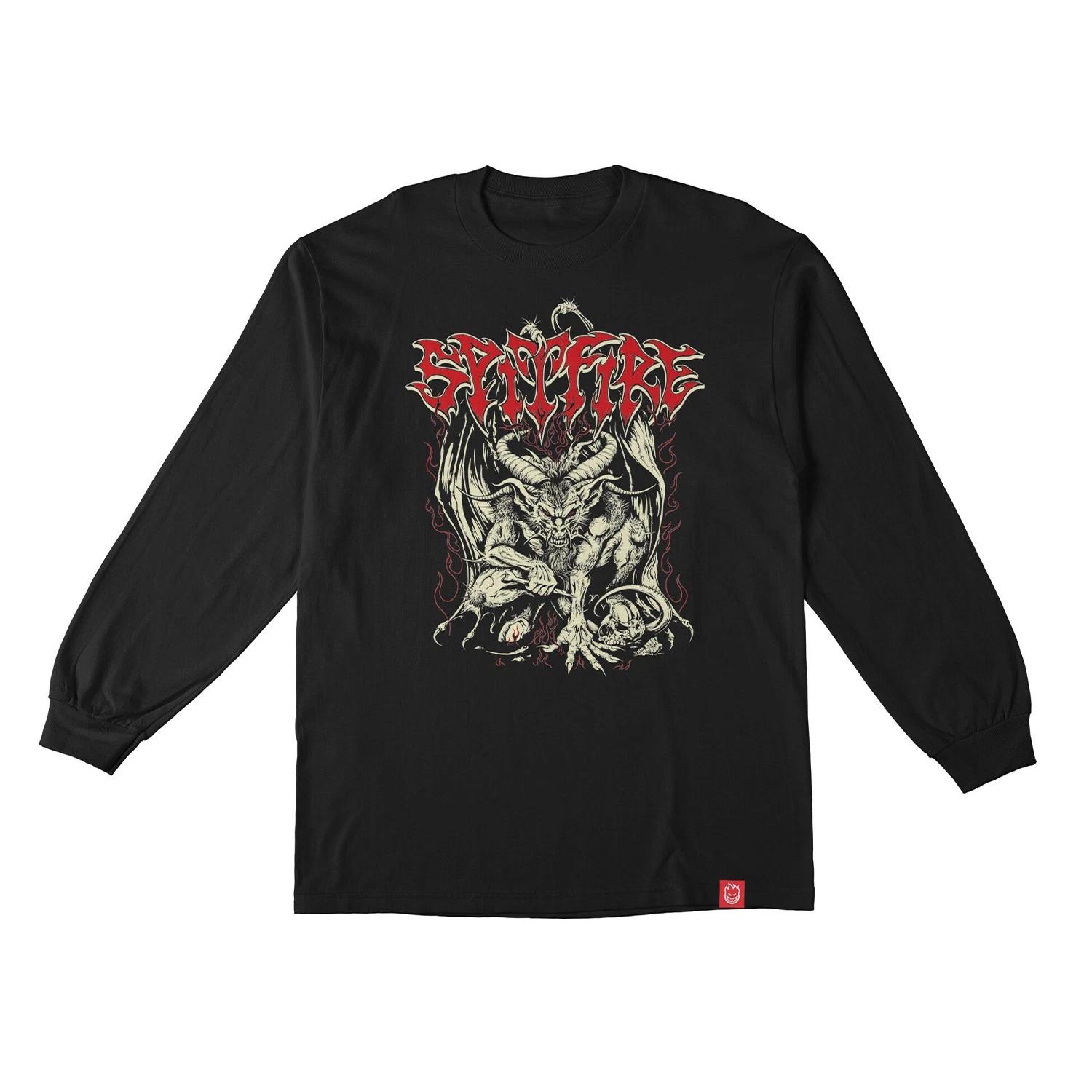 Футболка с длинным рукавом Spitfire Wheels Demon Black/Multi Discharge 4XL