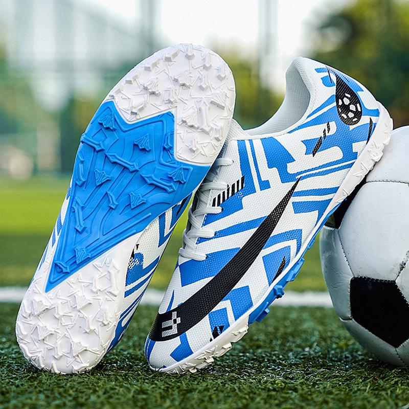 Youth Adult Men's and Large Size Football Shoes Lace-Up Men's TF Broken Nails Elementary School Student Competition AG Long Nails Older Children