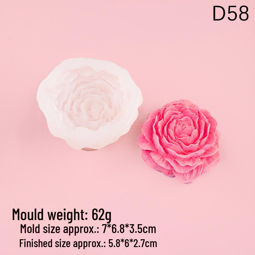 

Тривимірна силіконова форма півонії для свічок DIY та виробів з епоксидної смоли