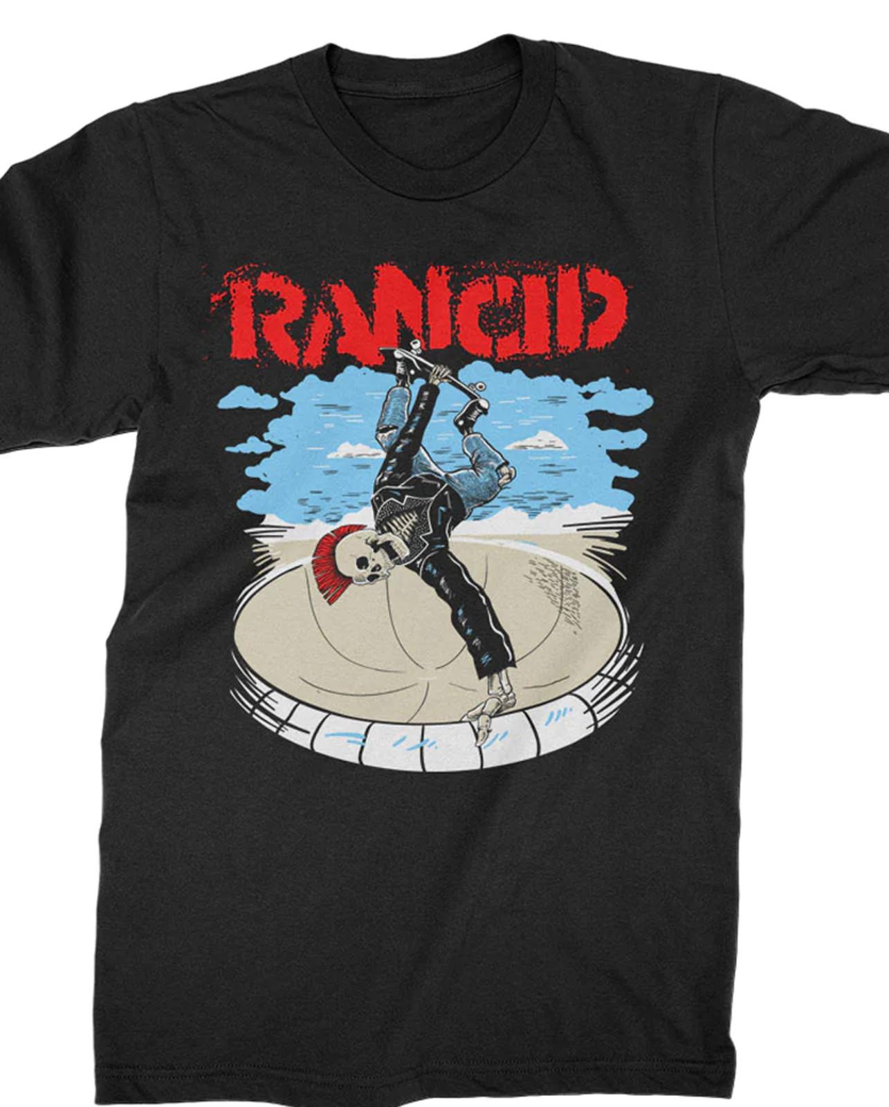 Rancid band Skate Skele T-shirt black Short sleeve All sizes XL