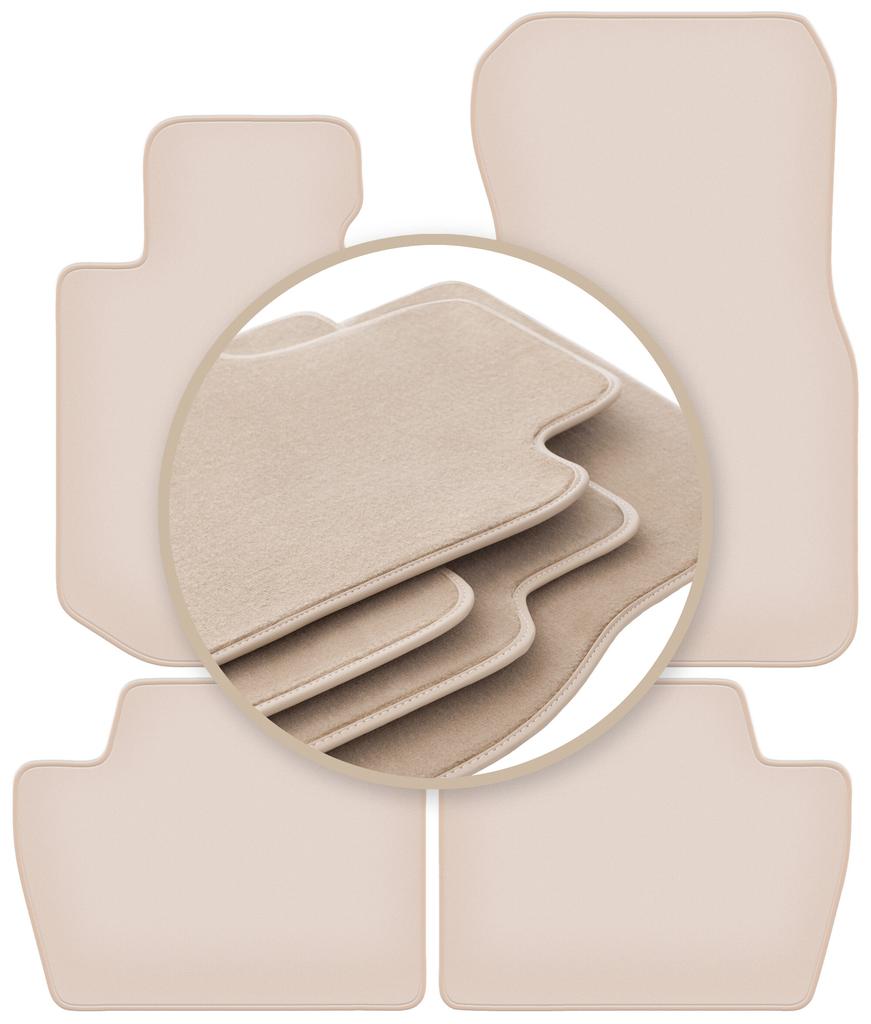 PREMIUM Beige Floor Mats For: BMW 4 G22 Coupe 2020-2022