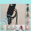 Iphone 16 For Plus Wrist Strap Solid Color Crossbody Accessories Phone Case