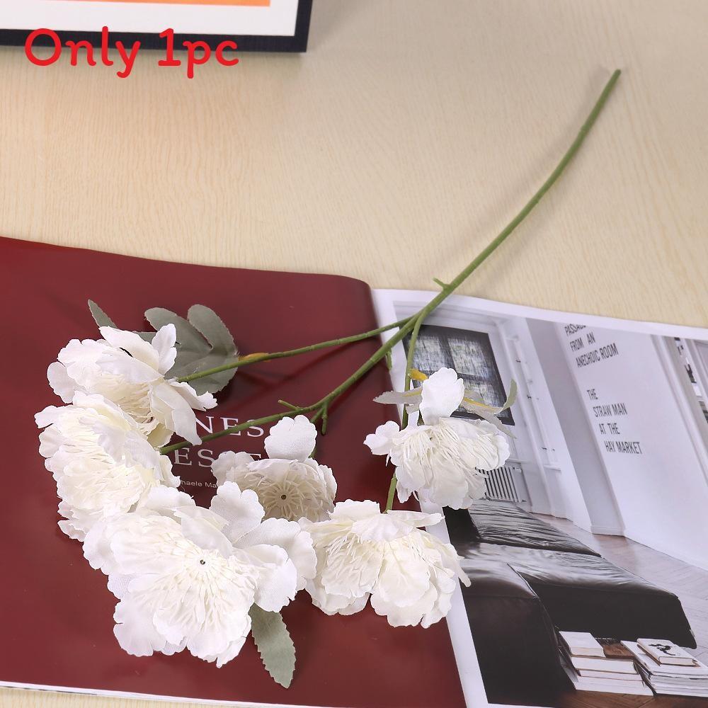 

Snow Faux Peony Silk Floral Arrangement For Wedding Photography Decor белый