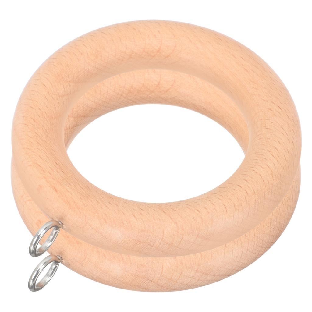 2Pcs Replacement Wooden Curtain Rings Sturdy Smooth Hanging Rings for Curtains Home Decor Drapery Curtain Accessories