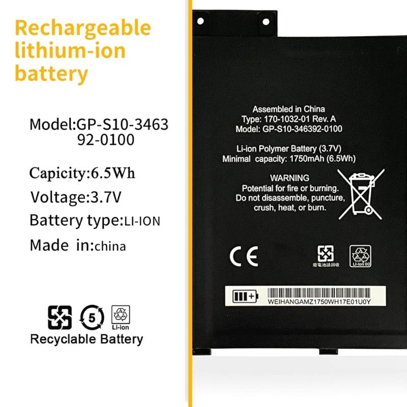 1750mAh Replacement Battery For Ebooks With 3.7V Voltages for S10 346392 0100 And S11 GTSF 01A Models