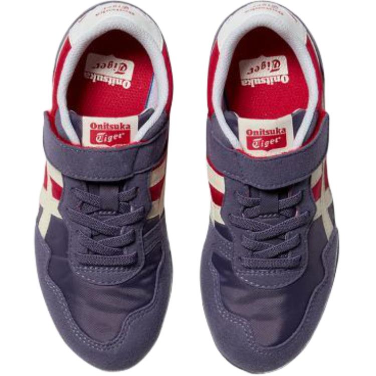 Onitsuka Tiger Serrano Kids Comfortable Soft Low Top Casual Shoes Kids Sneakers Purple Red 1184A086-500