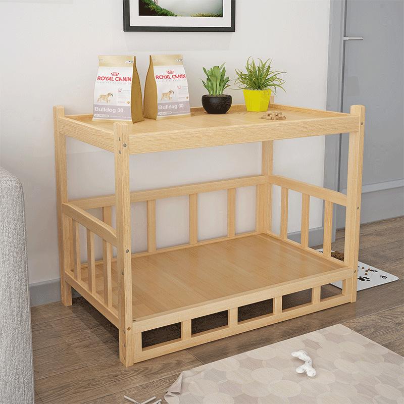 All-Season Wooden Pet Bed: Removable, Washable Dog/Cat House for Large Breeds
