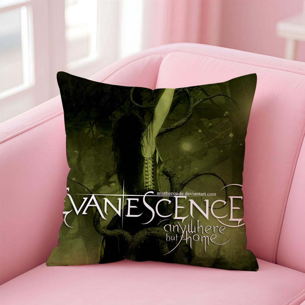 E-Evanescence A-Amy Lee Pillow Case Anti-Dustmite Pillowcase Invisible Zipper Silky Short Plush Sofa Cushion Cover