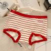 Lady Spring and Autumn Big Red Pure Cotton 10A Antibacterial Crotch Non Mark Waist Underwear