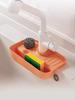 Household Silicone Sink Drain Rack Faucet Splash Proof Water Collecting Pad Sponge Rag Steel Wool Gadget Storage Box