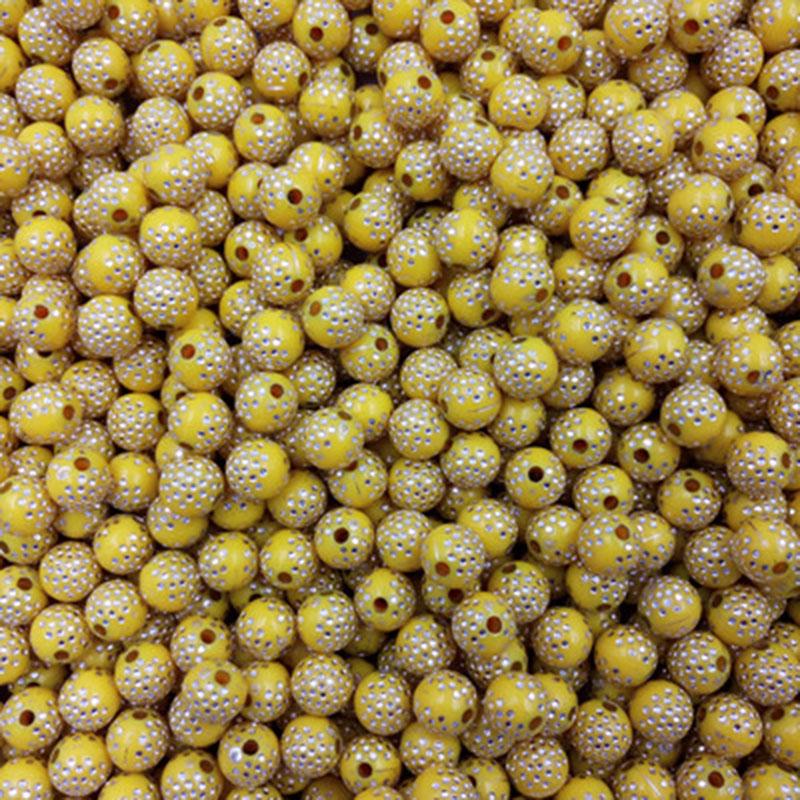 40Pcs 8mm Fashion Shiny Rhinestone Loose Beads DIY Jewelry Findings