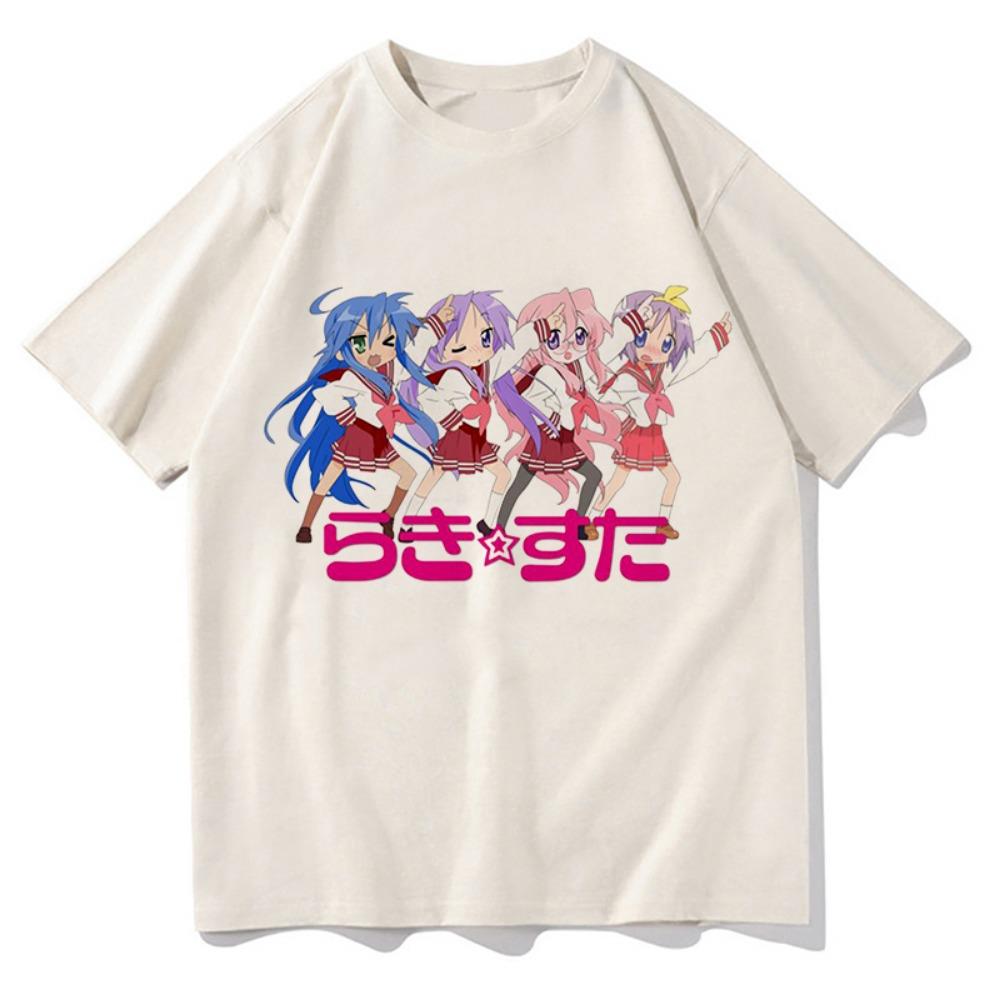 Anime Lucky Star Konata T Shirt Cartoon Men women Aesthetic Vintage Car Tshirt Unisex Manga Print Oversize Tops Shirt