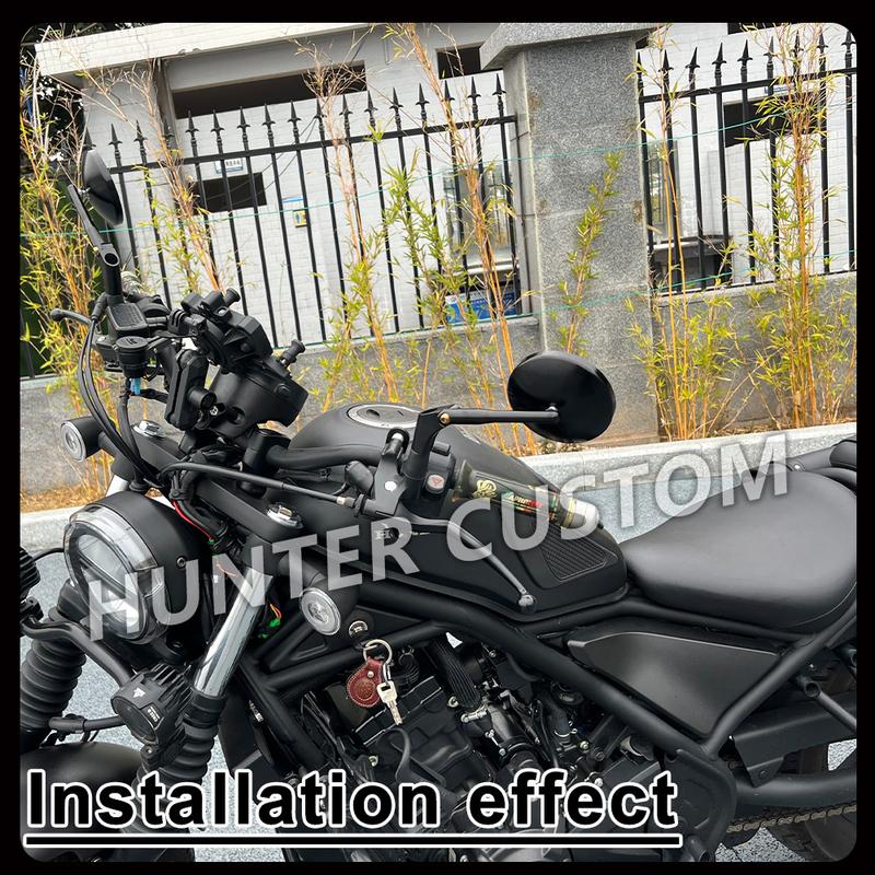 Aluminum Alloy Retro Round Mirror For YAMAHA Bolt Honda Rebel Kawasaki Vulcan Universal Cafe Racer Cruiser Motorcycle Accessorie